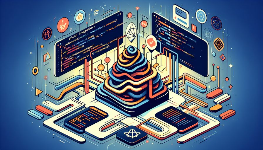 Entwurf und Visualisierung moderner Softwarearchitektur, ideal für Tech-Strategieartikel.