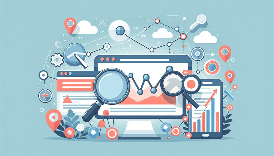 SEO-Strategien: Grafische Darstellung von Datenanalyse und Wachstumstrends in digitalen Marketingplattformen.