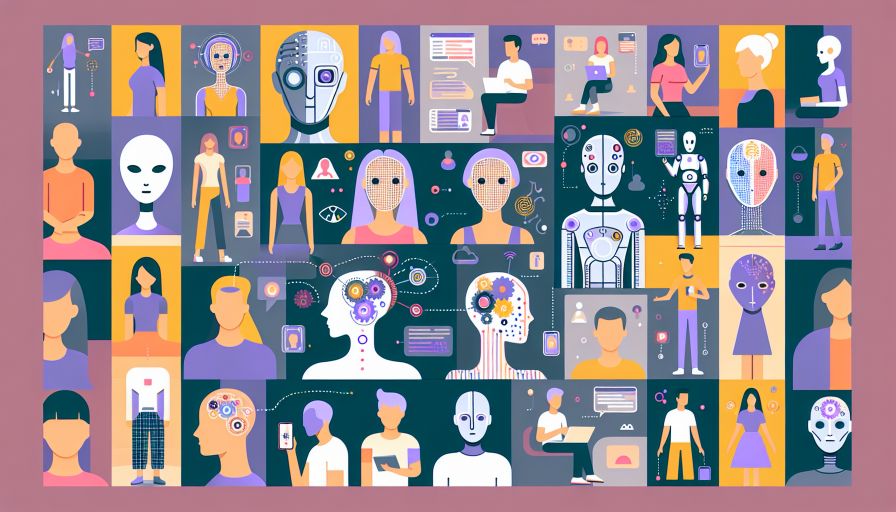 Illustration künstlicher Intelligenz und Mensch-Interaktion auf Technologie-Blogseite zur Zukunft digitaler Innovationen.